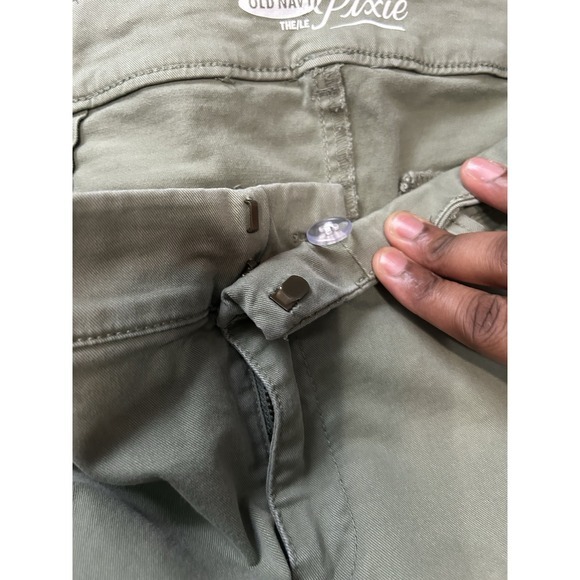 Old Navy Women 8 Reg High-Waisted Pixie Skinny Ankle Green Pants Casual Colorful - Picture 9 of 16